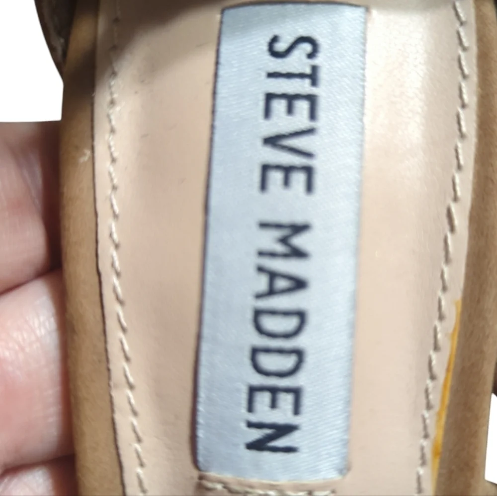 Steve Madden Santi Strappy Dress Sandals, Camel Leather LNC